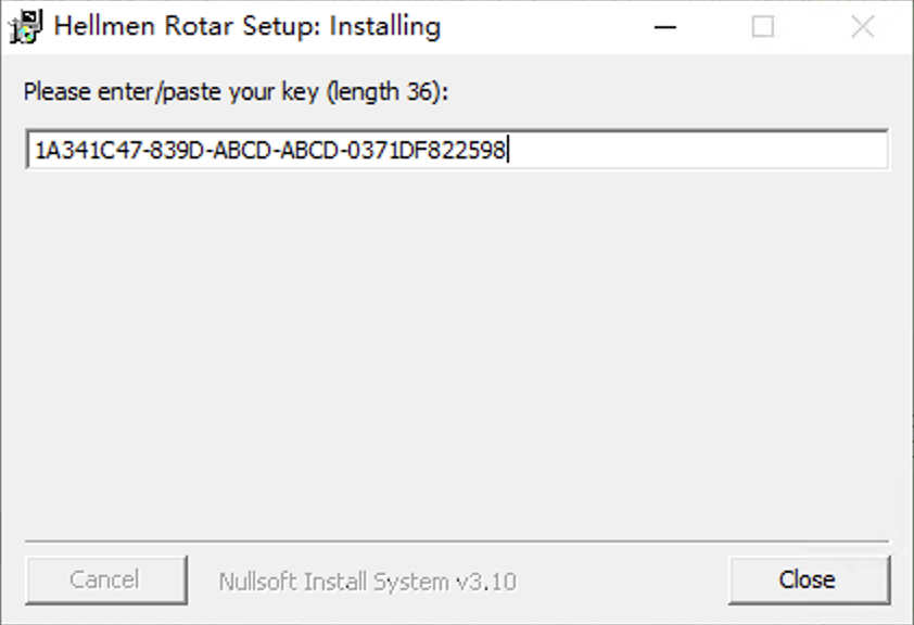Enter License Key